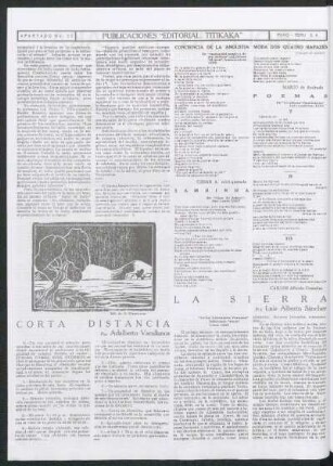 La sierra : De "La literatura peruana", Ediciones "Perú", Lima, 1928