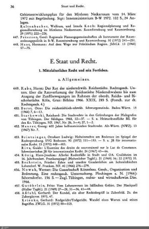 1. Mittelalterliches Recht und sein Fortleben