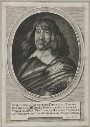 Bildnis des Königs Friedrich III. von Dänemark, Domprobst zu Halberstadt