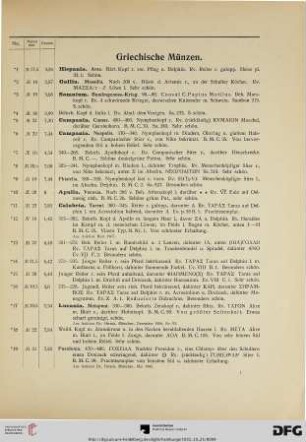 Griechische Münzen (Nr. 1-237)