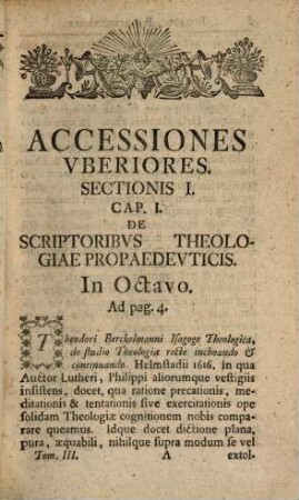 Iac. Frider. Reimmanni Accessiones uberiores ad catalogum bibliothecae theologicae systematico-criticum