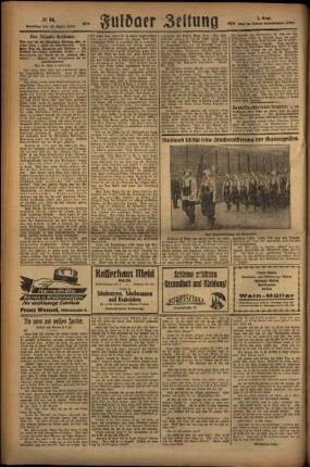 Dritte Ausgabe vom Samstag, den 13. April 1929.
