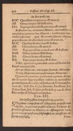 Cap. XII. De Syllogismo Composito in genere.