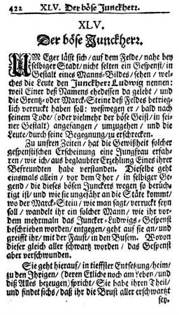 XLV. Der böse Junckher