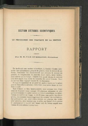 Section D'Etudes Scientifiques.