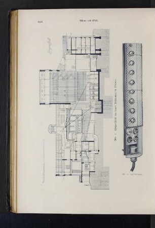 Längenschnitt des neuen Hoftheaters in Weimar