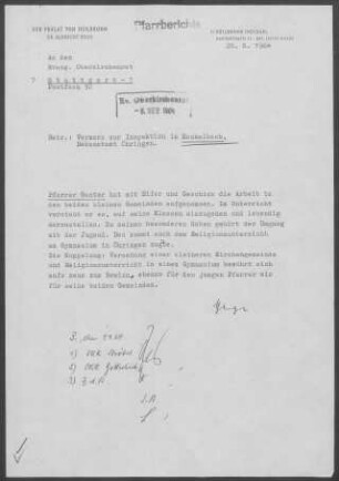 Eschelbach-Kesselfeld: Inspektionsbericht 1964