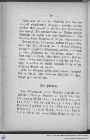 Die Vorhalle.