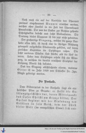 Die Vorhalle.