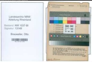 Entnazifizierung Otto Brauweiler , geb. 18.11.1895 (Beamter)