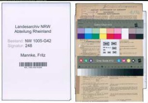 Entnazifizierung Fritz Mannke , geb. 24.11.1908 (Techniker)