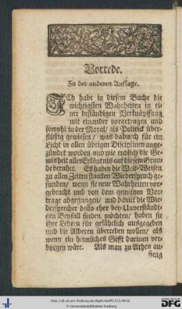 Vorrede zu der anderen Auflage.