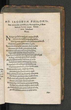 Ad Iacobum Philomu.