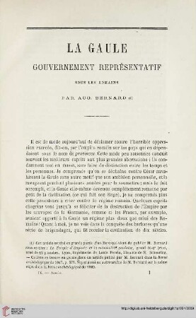 N.S. 9.1864: La Gaule : gouvernement représentatif sous les Romains