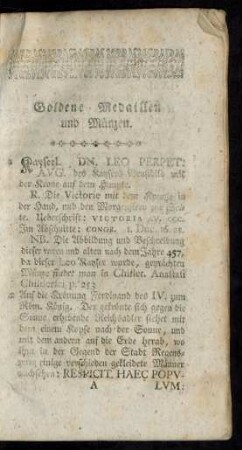 Goldene Medaillen und Münzen