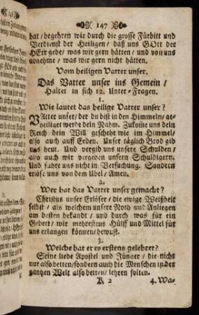 147-151, Vom heiligen Vatter unser. Das Vatter unser ins Gemein