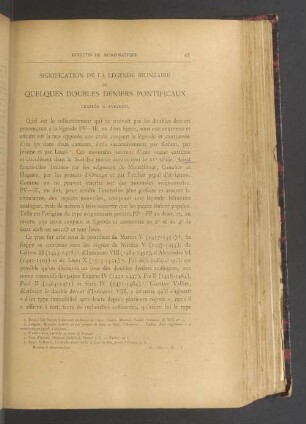 Signification de la légende bilinéaire de quelques doubles deniers pontificaux frappés a Avigon