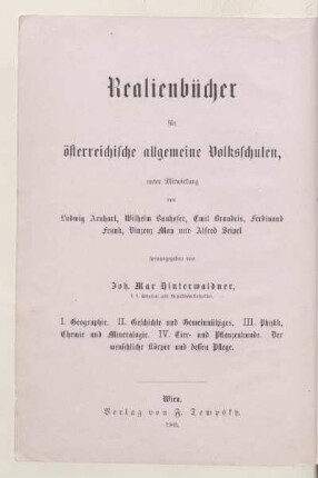 II: Geschichte mit einem Anhange "Gemeinnütziges" für österreichische allgemeine Volksschulen