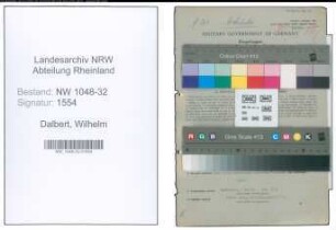 Entnazifizierung Wilhelm Dalbert , geb. 05.06.1896 (Beamter)