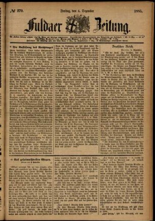 Ausgabe vom Freitag, den 04. Dezember 1885.