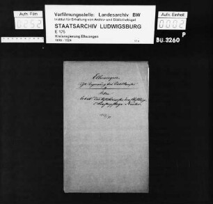 Schuldenwesen der Stiftungspflege Neuler sowie der Kapellenpflege Ramsenstrut, Gde. Neuler