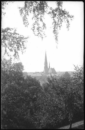 Hainichen. Blick vom Stadtpark aus