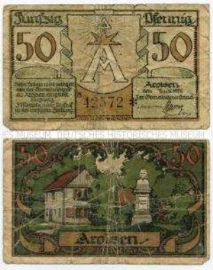 Arolsen, Notgeld 50 Pfennig