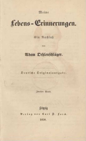 Band 2: Meine Lebens-Erinnerungen