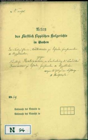 Noltemeier, Leibzüchterin zu Schieder gegen Rentkammer - Holz vom Lohberg