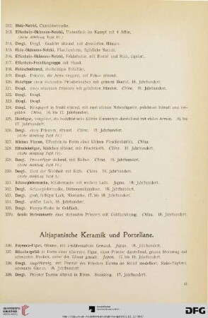 Altjapanische Keramik und Porzellane (Nr. 336-379)
