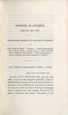 Lettres du Maréchal de Saint-Arnaud. 2
