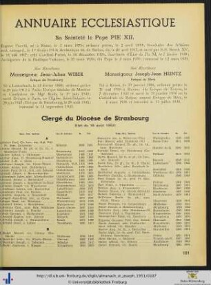 Clergé du Diocèse de Strasbourg.