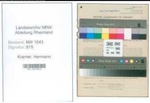 Entnazifizierung Hermann Kramer , geb. 24.12.1889 (Kaufmann)