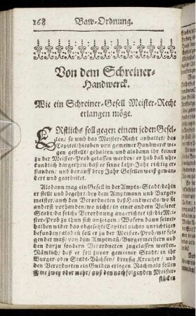 Von dem Schreiner Handwerck.