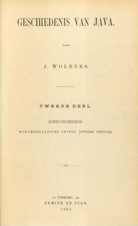 Deel 2: Middengeschiedenis : Mohammedaansche staten (tweede tijdvak)