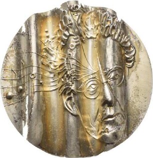 Gewellte Medaille von Victor Huster anlässlich des 2. Gustav-Mahler-Festes und 80. Todestag des Komponisten