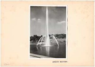 Reichsgartenschau 1939 auf dem Killesberg, Stuttgart: See mit Wasserspielen