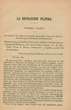 Primera parte. Sus causas. - ...