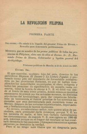 Primera parte. Sus causas. - ...