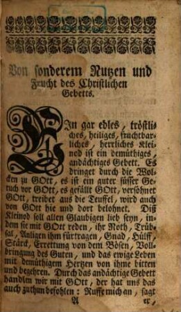 Himmlische Seelen-Weid Auf annehmlichen Lilien und liebl. Rosen; Oder, Auserlesenes Gebett-Buch für Personen allerhand Standes, die sowol in der Welt als Clöstern nach der wahren Andacht und Christlichen Vollkommenheit trachten, und sich täglich im Gebett Gott aufopfferen : Mit anmüthigen Morgen- Abend- Beicht- Communions- und Meß-Gebetten, auch Betrachtungen und Gebett über alle Sonn- und hohe Fest-Tägliche Evangelia durchs gantze Jahr, in welchem als in einem Lehrreichen Tugend-Spiegel das Leben und Leiden Jesu Christi auch seiner Jungfräulichen Mutter Mariä zur Nachfolg vor Augen gestellt wird