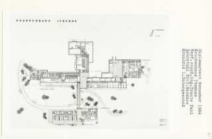 Krankenhaus Itzehoe (Diplomarbeit bei Bernhard Hermkes): Grundriss 1. Untergeschoss 1:200