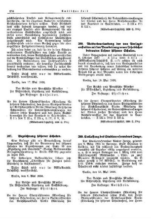 Bezeichnung höherer Schulen : [Erziehung] ; [Für das Reich] ; [Amtliche Erlasse] ; [Amtlicher Teil]