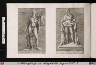 Rechts: Statue des Priapus.