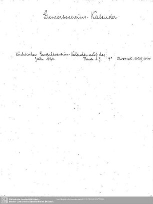 Gewerbevereins-Kalender