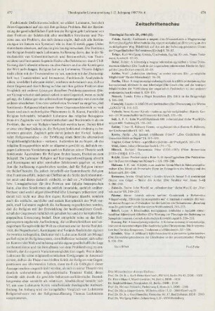 Zeitschriftenschau