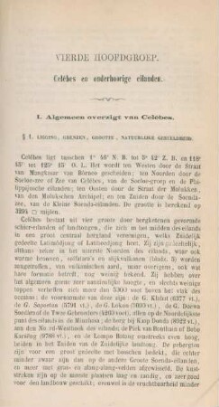 Vierde hoofdgroep. Celébes en onderhoorige eilanden