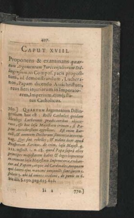 Caput XVIII. Proponens & examinans quartum Argumentum Iuresconsultorum Dillingensium ...
