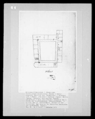 Grundriß des 2. Stocks der ehemaligen Klostergebäude