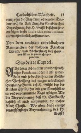 Von dem wahren unfehlbahren Kennzeichen der wahren Kirchen Christi ... Das dritte Capitel.