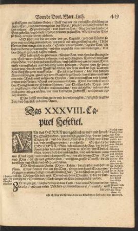 Ds XXXVIII. Capitel Hesekiel.